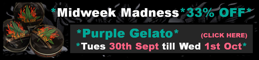 Purple Gelato Midweek Madness 30th September till the 1st October Discounted 33% OFF